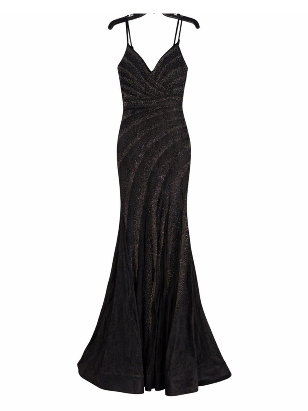 Windsor Tessa Black Rhinestone Mermaid Prom Gown S - Picture 4 of 11